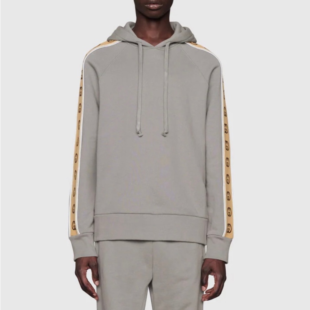 Cotton jersey hooded sweatshirt